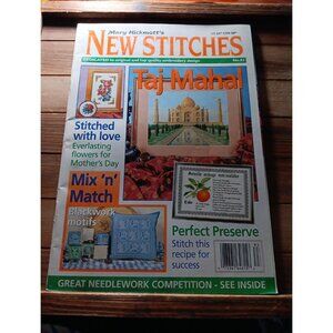 Mary Hickmott's New Stitches #83 Snowboarder Taj Mahal Coasters Flowers Stencil